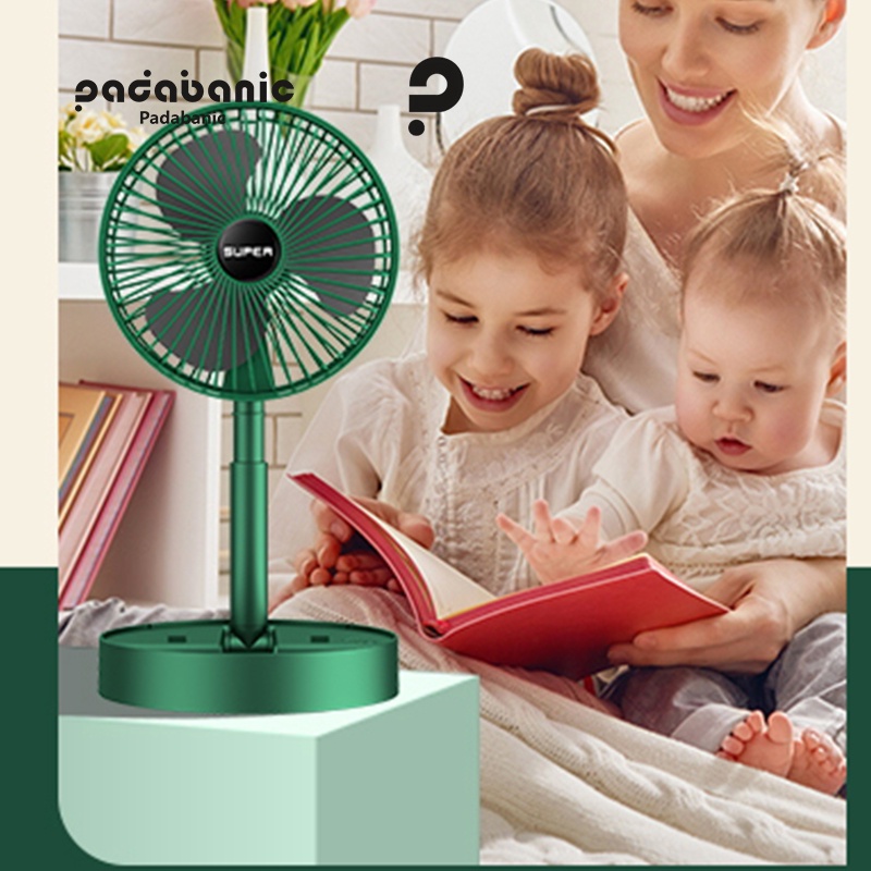 PADABANIC KIPAS ANGIN LIPAT / KIPAS MEJA / KIPAS ANGIN PORTABLE PUTAR 180 PORTABLE MINI FAN RECHARGE