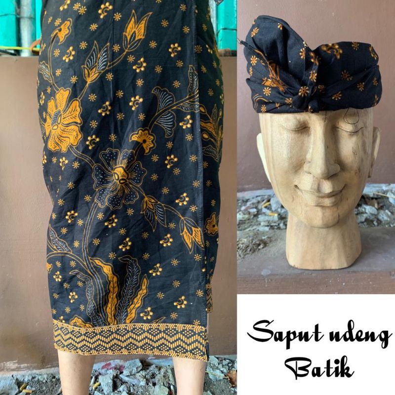 Saput+udeng batik pria bali/pakaian adat bali/saput dewasa