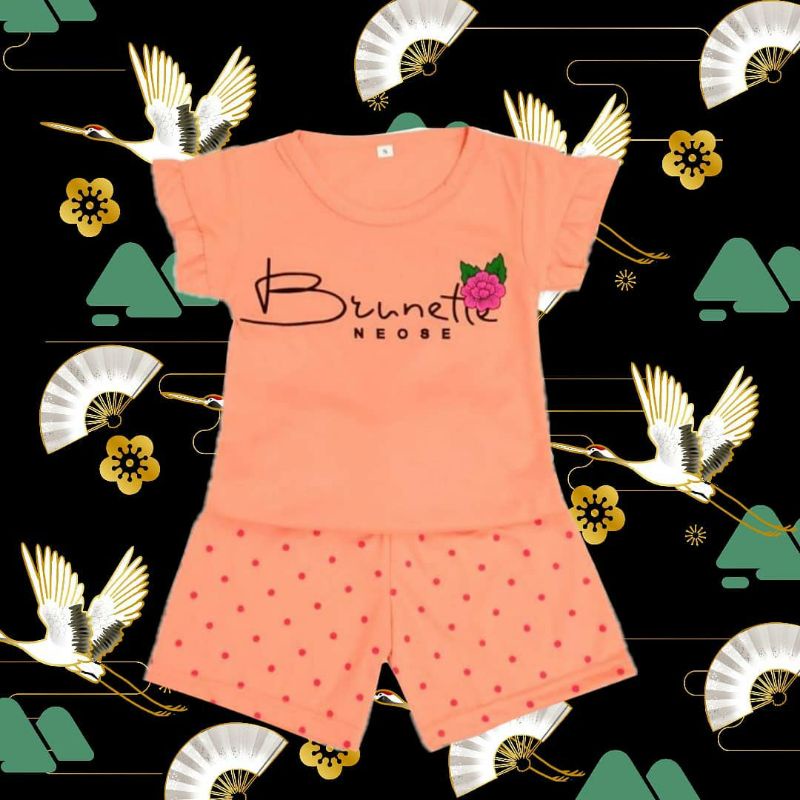 Setelan anak peremuan/ laki-laki / Baju anak perempuan & laki- laki / Baju anak 1-7 tahun-Brunette Salem