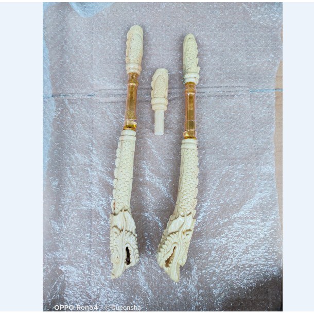 Gagang Joran Pancing Ukir Naga Bahan Pohon Katilayu