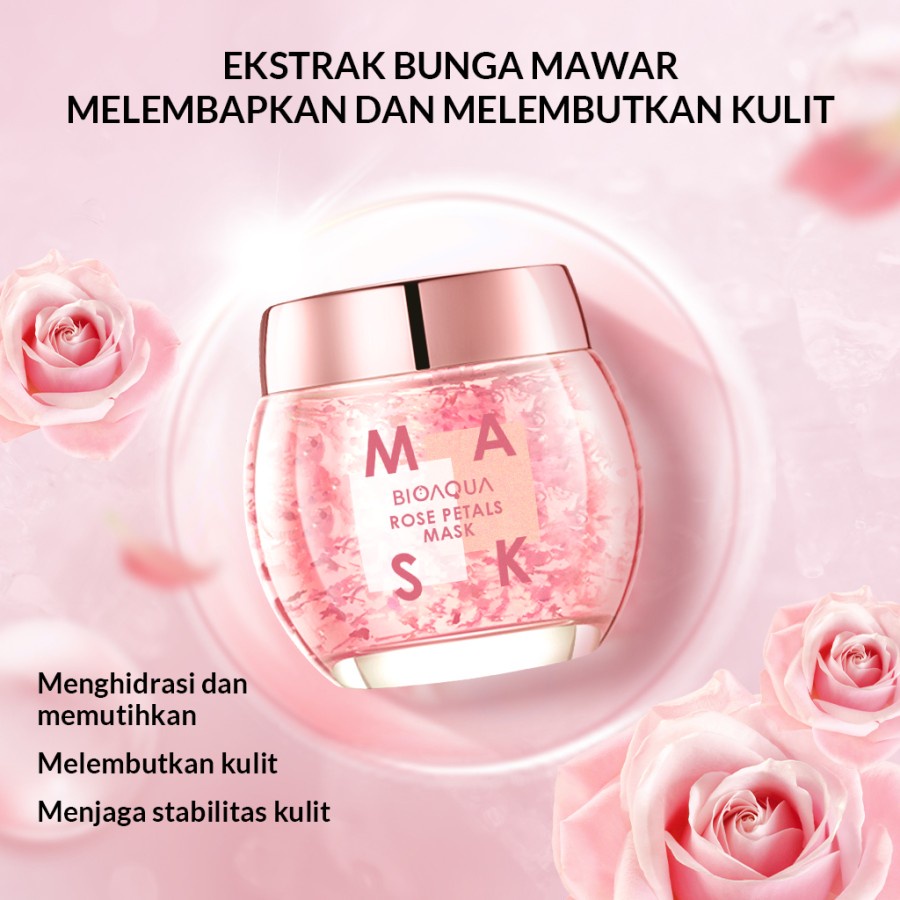 READY [BPOM] Bioaqua Rose Petals Mask 120g / Masker Wajah