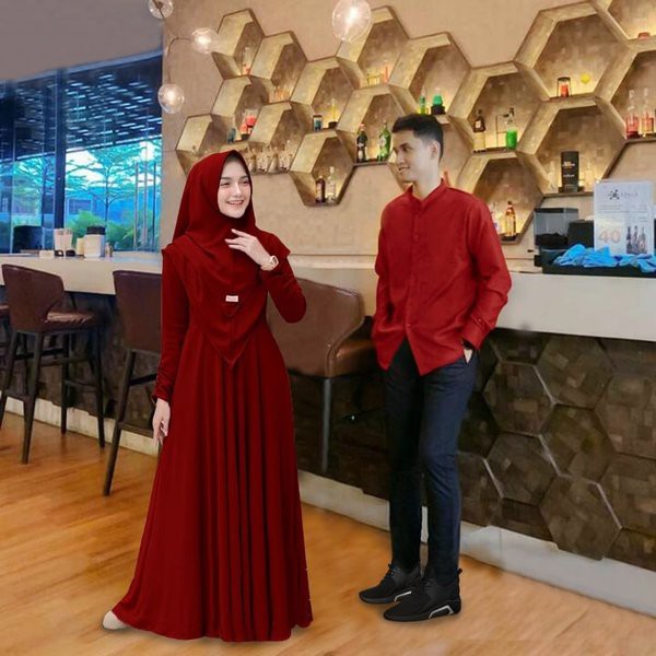QRZ atk cp azura couple mamah papah kemeja pria lengan pendek batik songket etnik kaftan pasangan