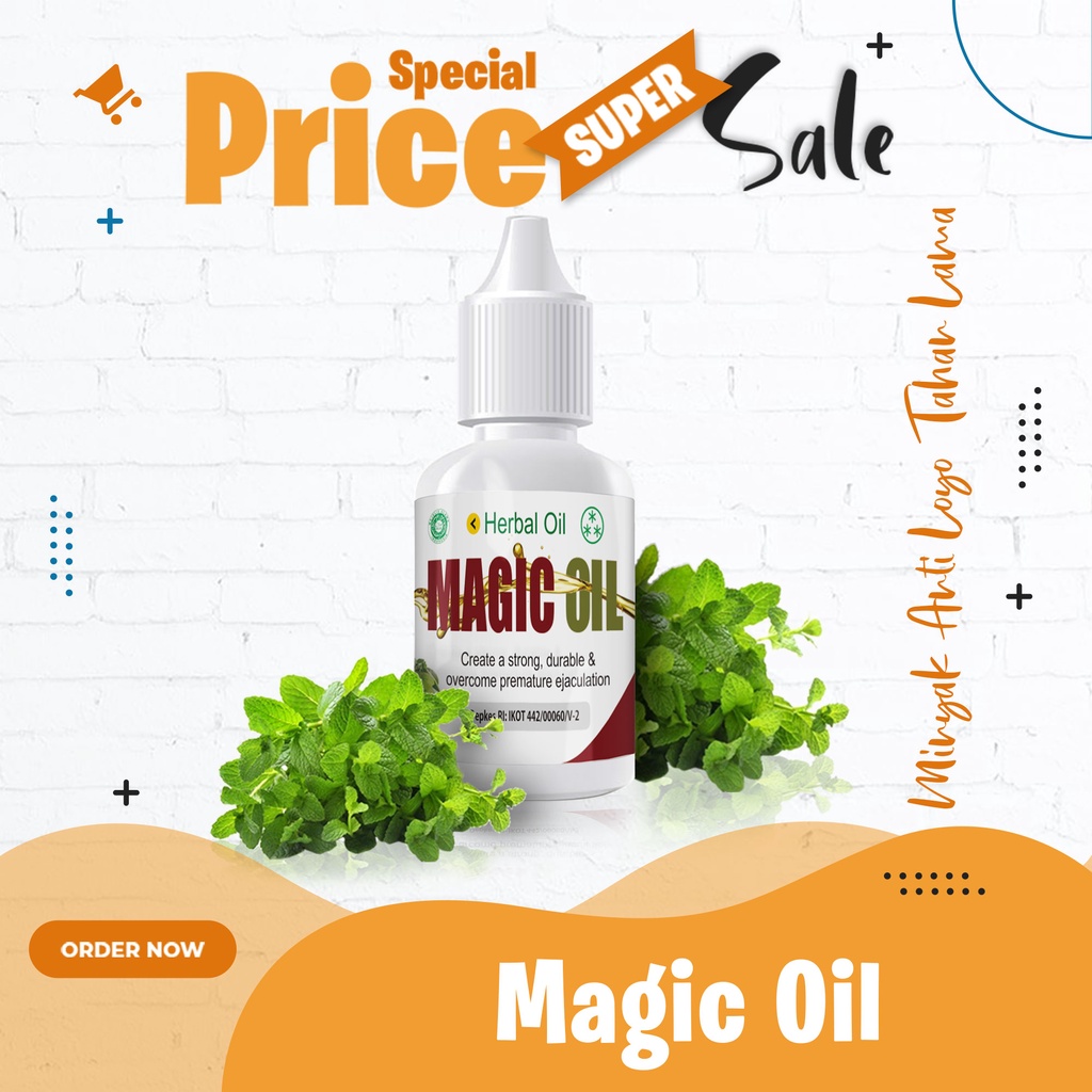 Diskon Magic Oil - Obat Herbal Biar Tegak Tahan,. Lama Pria Oles Aman Halal Herbal