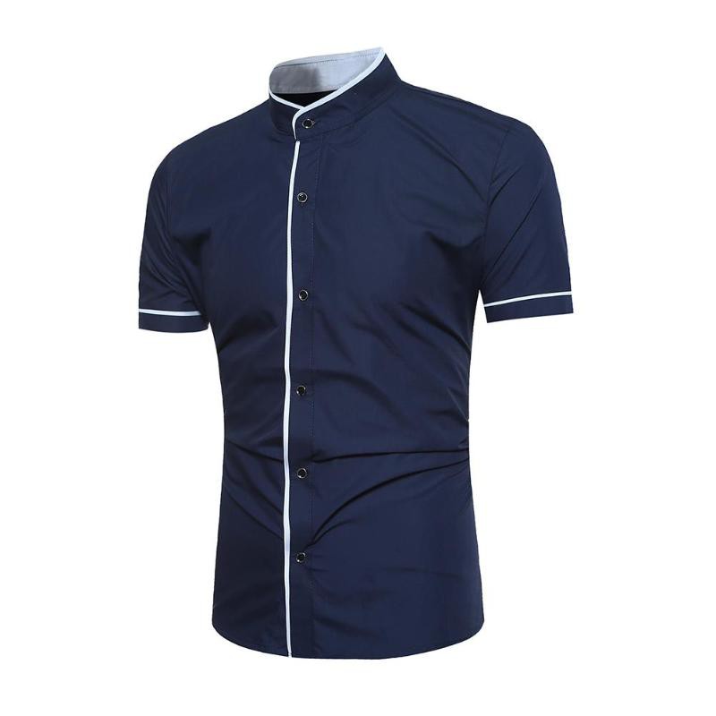 [trendy varian warna OT] kemeja pria katun stretch PUTIH/ABU/DONGKER/HITAM/MAROON