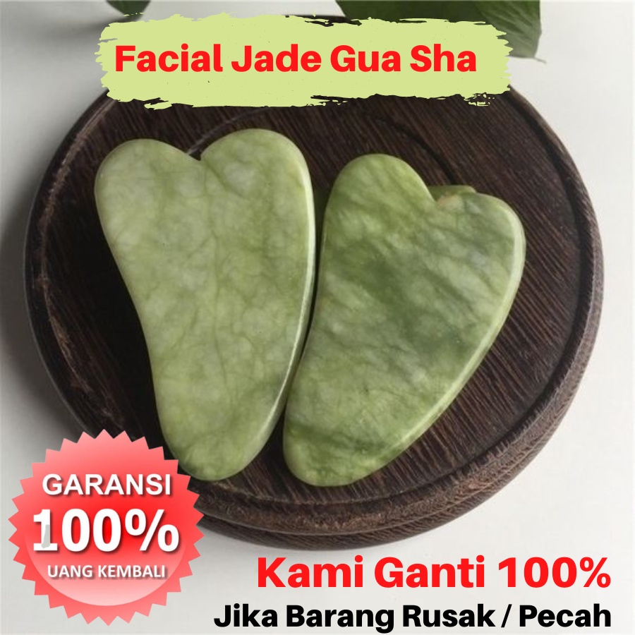 ALAT PIJAT WAJAH GUA SHA  TERAPI MUKA BATU JADE GIOK GUASHA ASLI ALAMI MASSAGE MASSAGER STONE F480