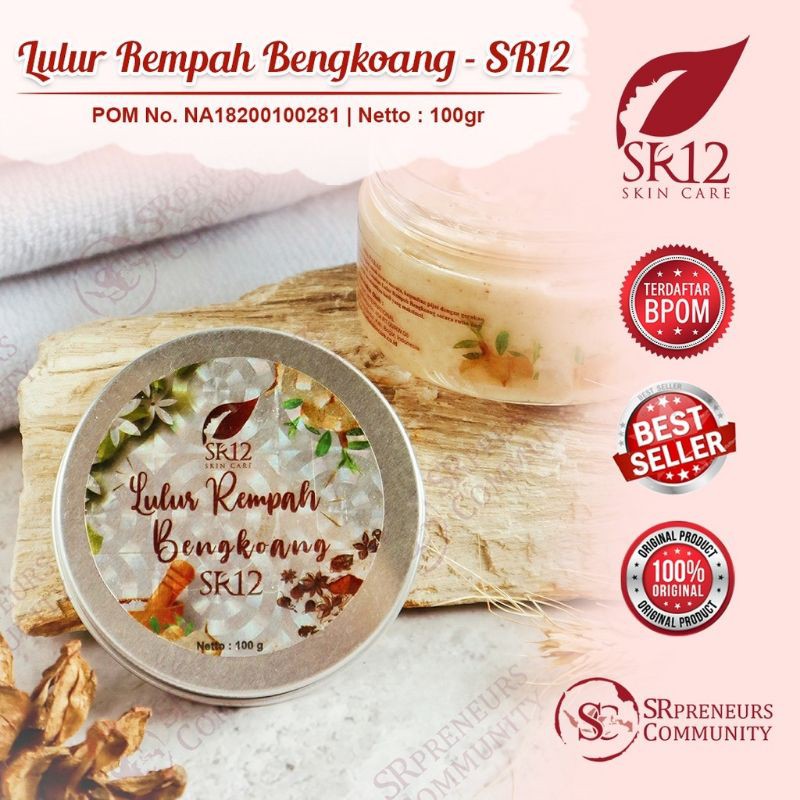 Lulur Rempah Bengkoang SR12 Lulur Pemutih Badan Pencerah Kulit BPOM