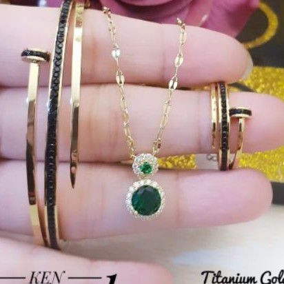 Titanium Set Perhiasan Wanita G654