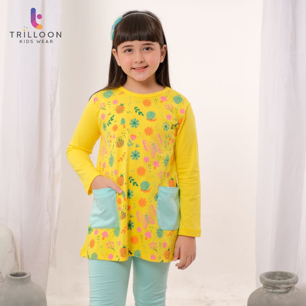 Afsheenastore TRILLOON - FLORA TUNIK SET | ready size 2 4 8 10 Th