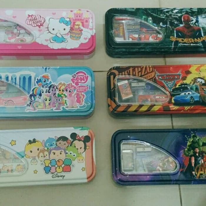 

Pencil Case/ tempat kotak pensil anak Pony sets - Merah Muda