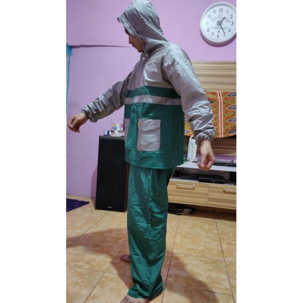 Jas Hujan Pria Mantel Hujan Wanita Setelan Celana Dewasa