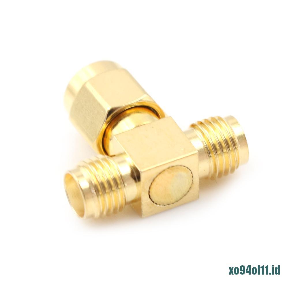 &lt; Xo94 &gt; Adapter Konektor SMA Male Ke 2 Female Tipe T RF Coaxial Plug Ke Jack 3