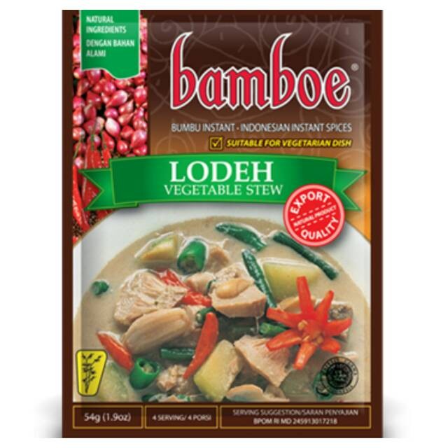 

Instan-Masak-Bumbu- Bamboe Lodeh (Sayur Lodeh) 54G(1,9Oz) -Bumbu-Masak-Instan.