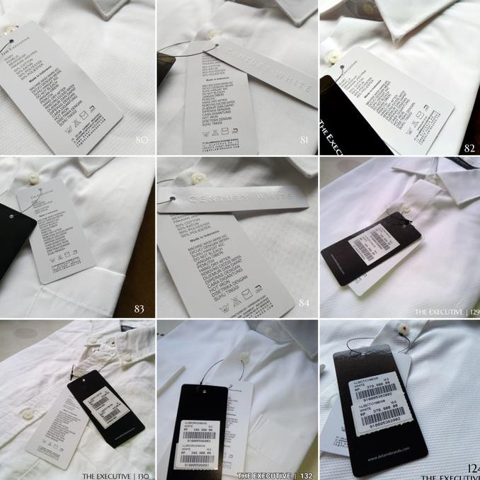 The Executive - Kemeja Kerja Lengan Panjang Pria - Putih - 124 Slim, Xxl Caragampang77