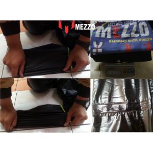 Jas Hujan Mezzo  Mezzo raincoat  Hitam Merah Termurah