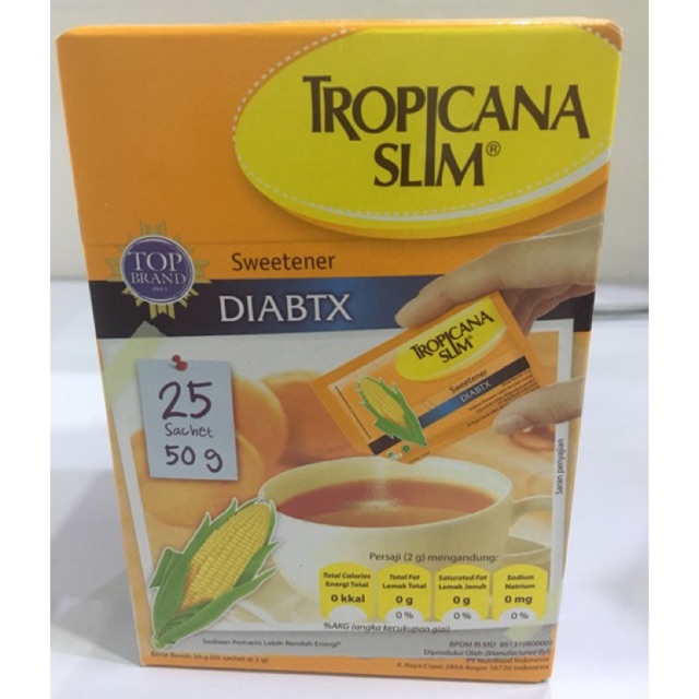 

Tropicana Slim Sweetener isi 25 , 50 dan 100
