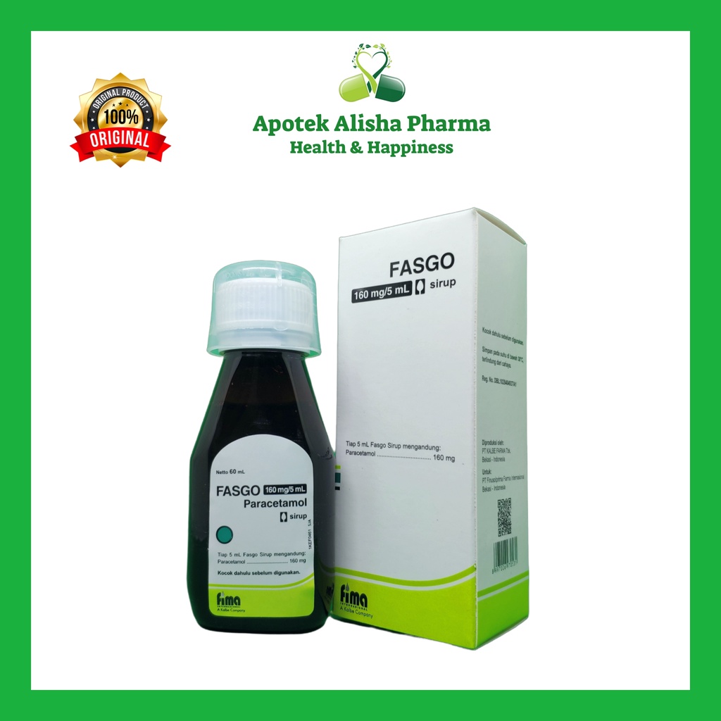 FASGO SIRUP dan FORTE - Paracetamol Obat Penurun Panas / Demam dan Sakit Gigi / Kepala Pereda Nyeri Anak