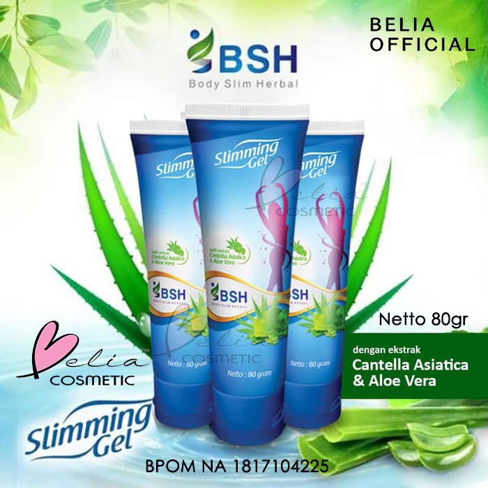 ❤ BELIA ❤ BSH (✔️BPOM) Body Slim Herbal Slimming Gel Pelangsing Penghancur Lemak by Hanasui