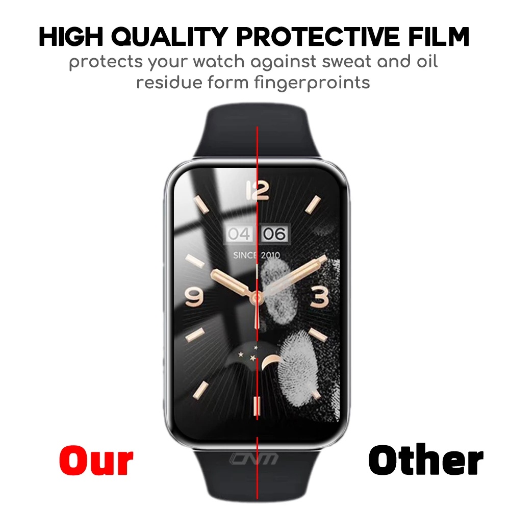 Pelindung Layar Tempered Glass 20D Anti Gores Untuk Smartwatch Xiaomi Band 7 Pro