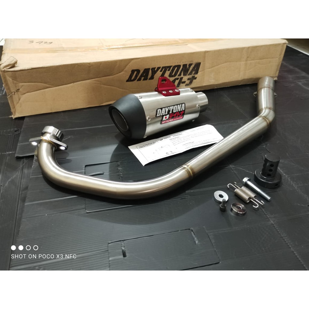 KNALPOT DAYTONA RACING GP SATRIA FU FI INJEKSI COMPETITION TYPE FULL SYSTEM