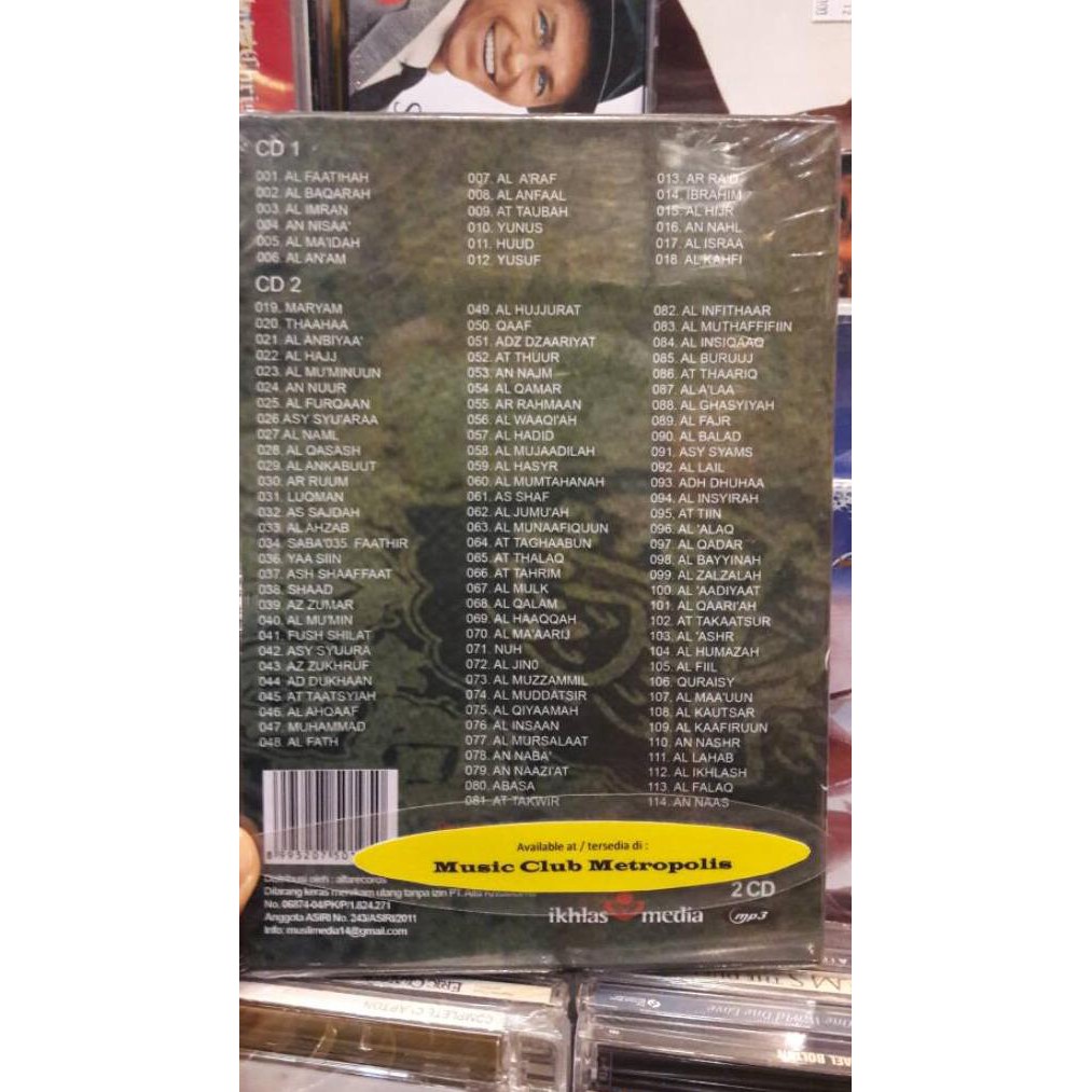 ORIGINAL** CD MUROTTAL ALQURAN JUZ 30 MISHARY RASHID ALAFASY (2CD) ""*=*""
