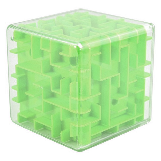 3D Maze Labyrinth Speed Puzzle Cube - 6173 - OMTHM5GR Green