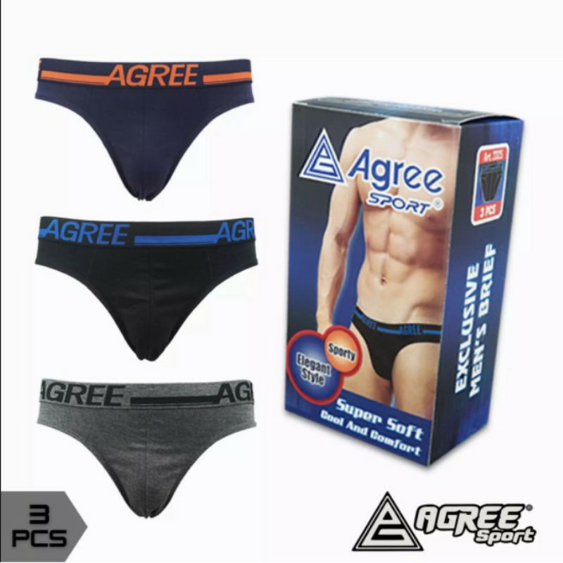 Celana Dalam pria AGREE 2325/. 1box isi 3pcs