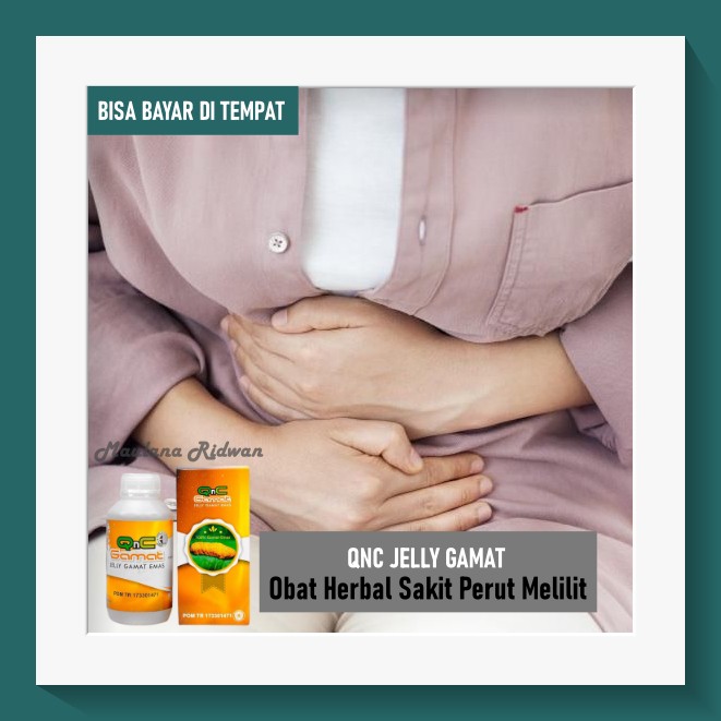 Obat Sakit Perut Melilit, Perut Begah, Obat Herbal Perut Kembung QnC Jelly Gamat