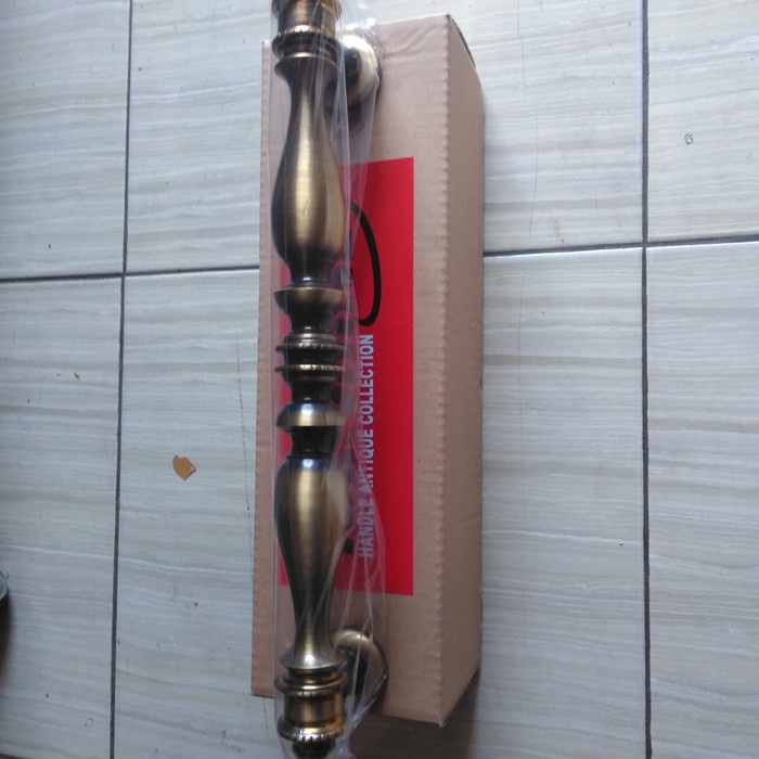 Handle Pintu Kuningan Motif Bonsai Antik Asli Kuningan