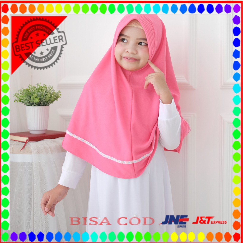 Jilbab Anak / Hijab anak / kerudung anak / jilbab anak sd list pita syari dan cantik