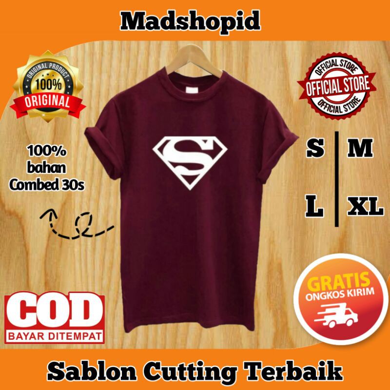 Baju Distro Original Logo Superman / Kaos Distro Original / Kaos Tshirt Original