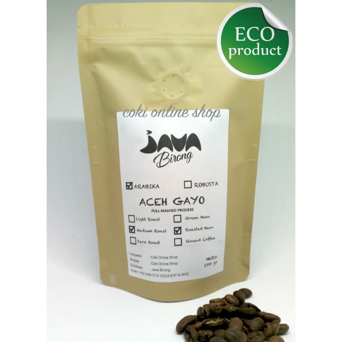 

Arabika Gayo Roasted Coffee Bean 100 Gram Biji Kopi Sangrai