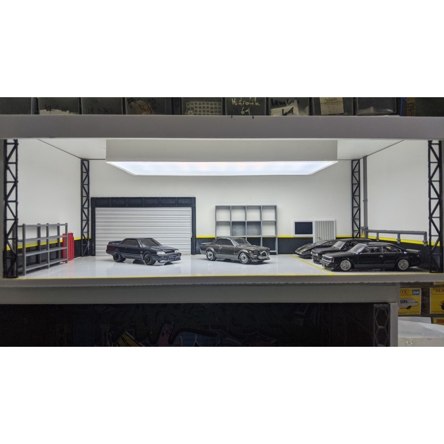 Diorama Bengkel Diecast skala 64 model E