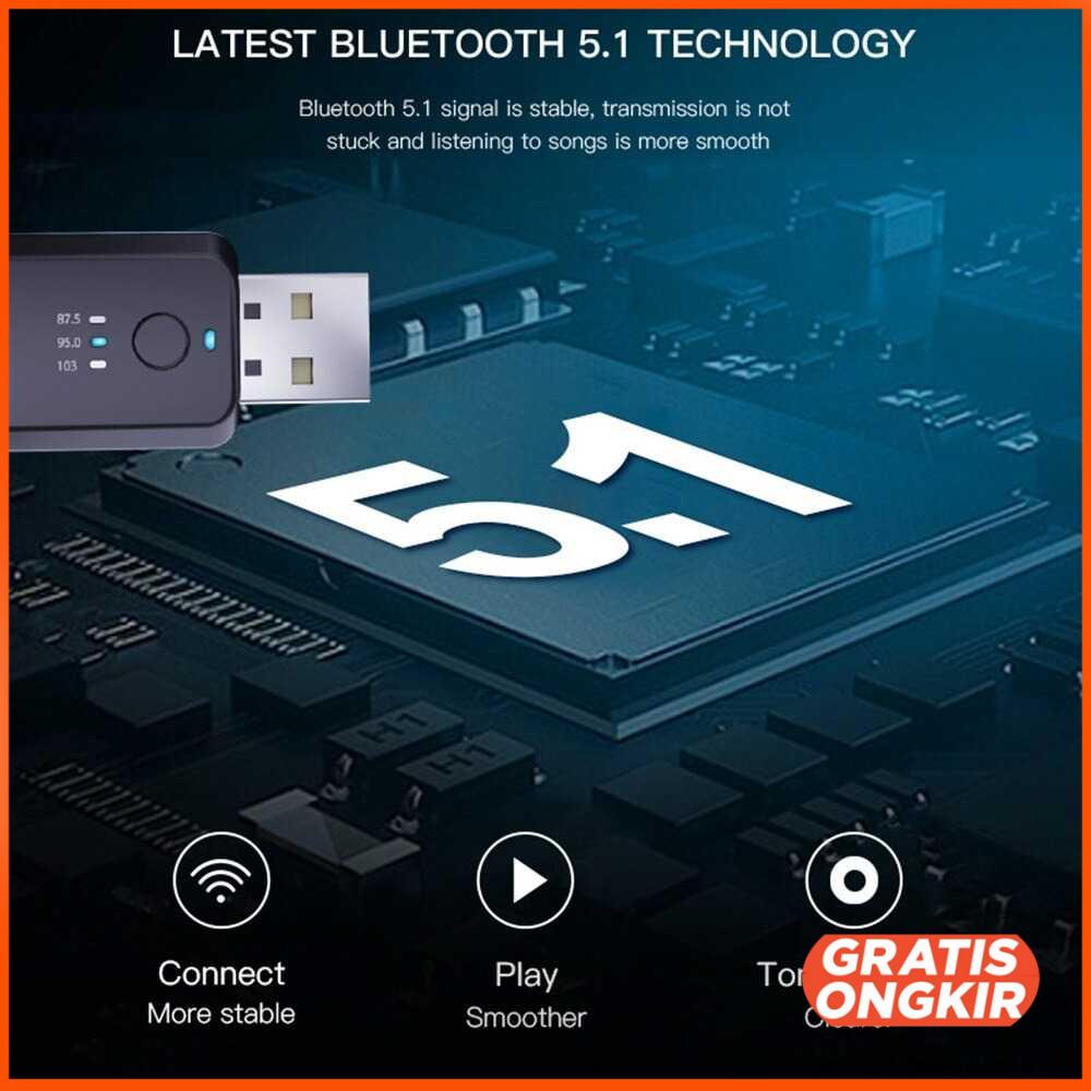 USB Dongle Car Bluetooth 5.1 FM Transmitter Adapter - FM01