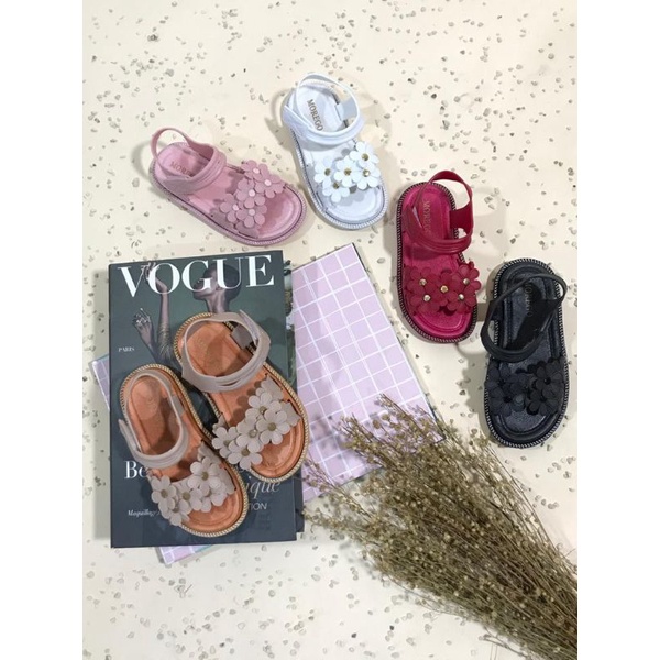 Sandal Let Bunga Anak Wanita Import Morego 6689-2