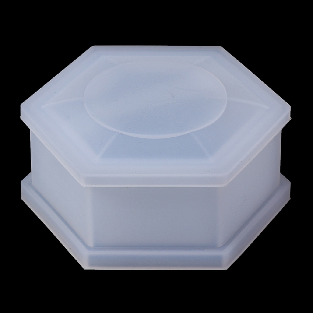 [OOID] Silicone Hexagon Jewellery Storage Box Mold Resin Casting Mould DIY Craft ID