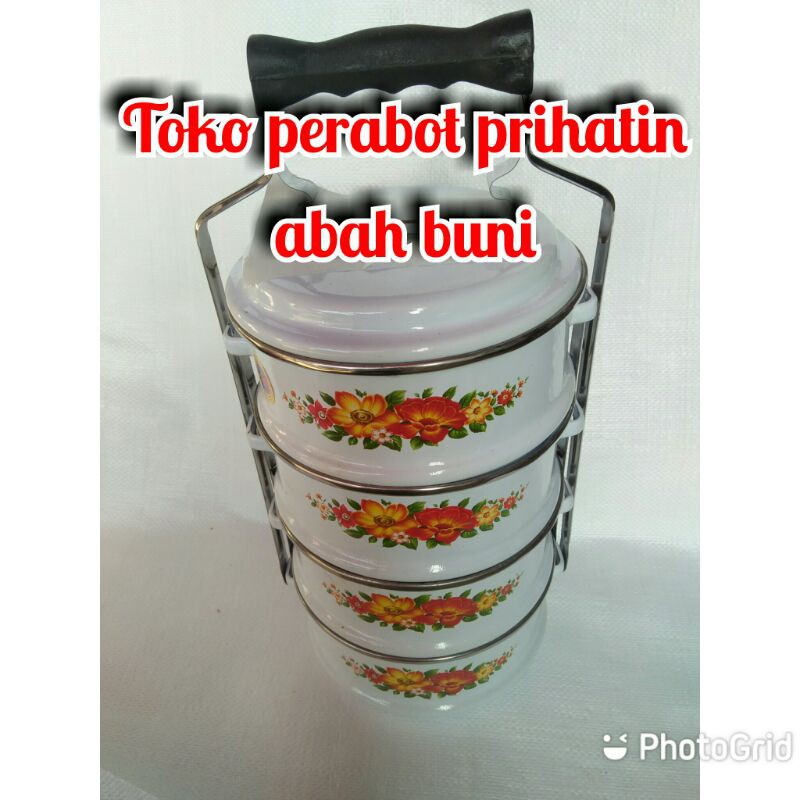 Rantang enamel 4 susun