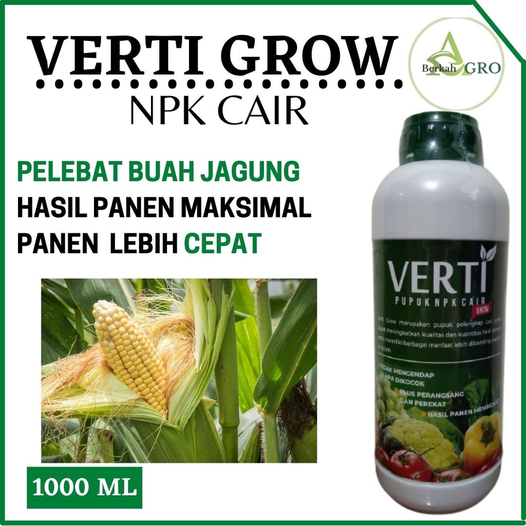 Pupuk NPK Cair Pupuk Buah Jagung, Pupuk Pelebat Buah JAGUNG Hasil Panen Melimpah