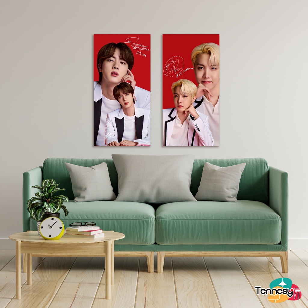 HIASAN DINDING BTS RED SIGN 10x20CM WALL DECOR PAJANGAN POSTER DEKORASI DINDING KAMAR TIDUR RUMAH