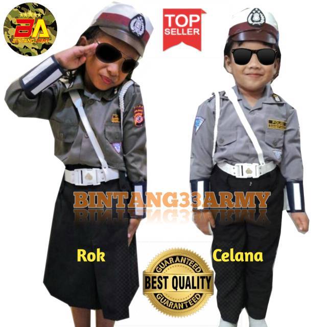 Baju Profesi Anak POLISI WANITA / Baju Polwan / Baju Anak