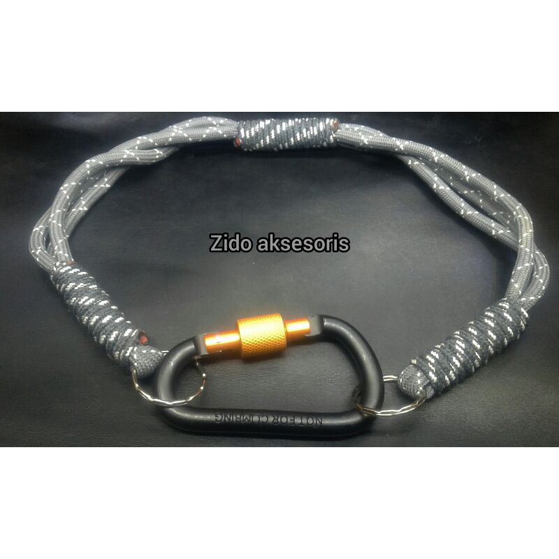 tali dompet prusik paracord pria keren bonus karabiner
