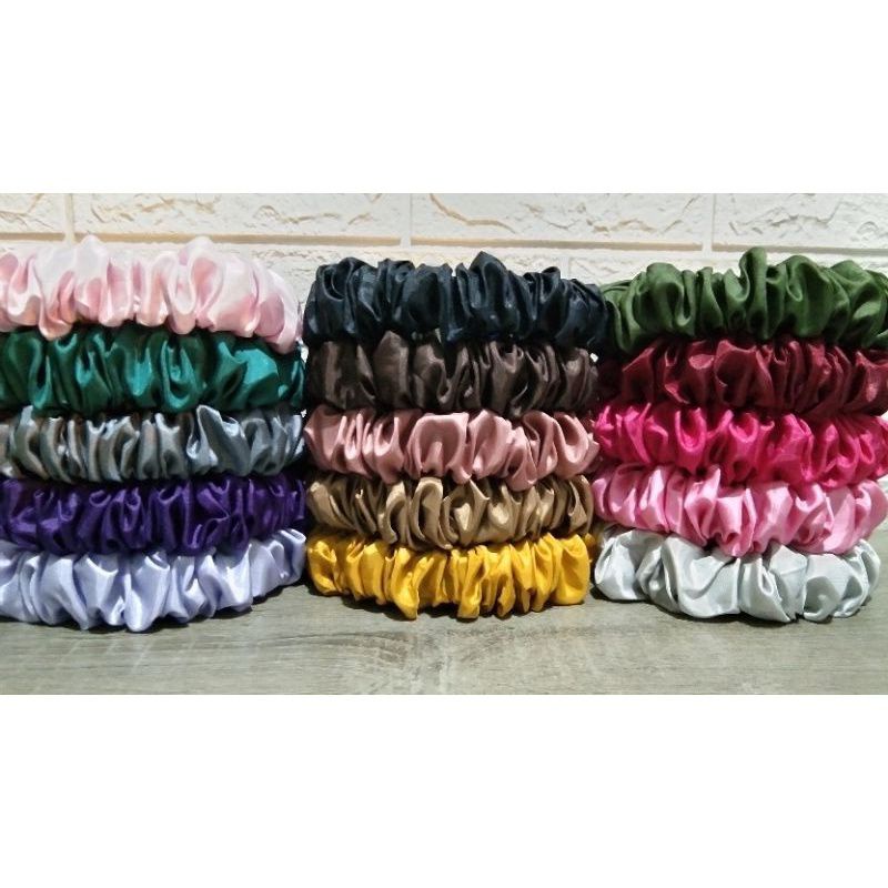 Bando scrunchie kerut gaya korea ( 1lusin ) /12pcs bando