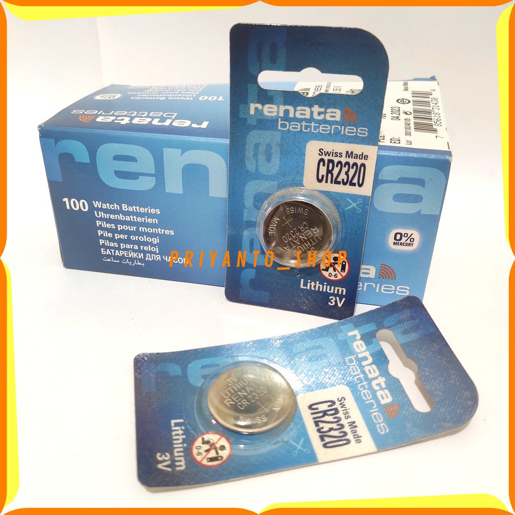 RENATA CR-2320 CR 2320 3V LITHIUM BATTERY BATERE BATREI JAM RENATA CR2320 ORIGINAL