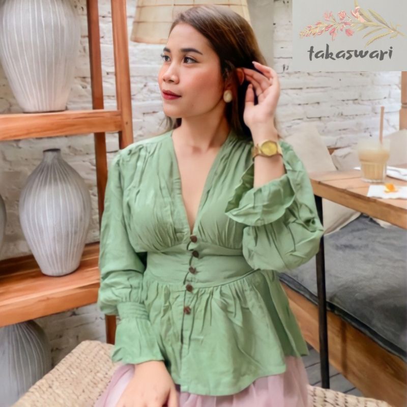 TOP Luna || Blouse Wanita Lengan Panjang || Fashion Wanita || Baju Wanita Bali Murah || Hits Bali