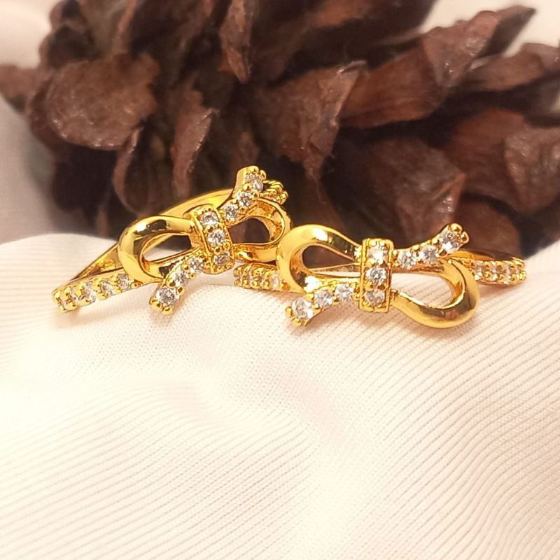 cincin simpul pita zircon cincin wanita cincin lapis emas cincin imitasi