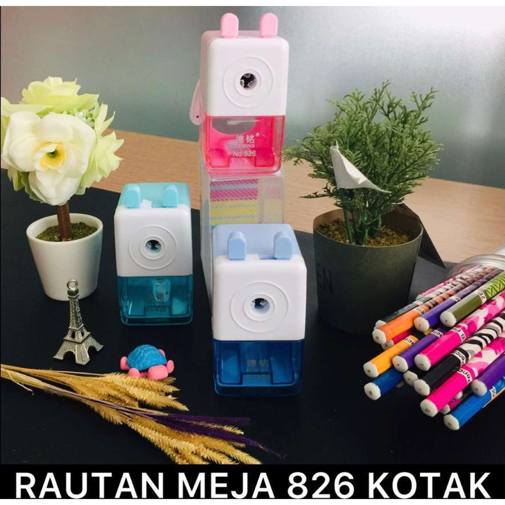 

CWS - SERUTAN PENSIL MEJA / STANDING SHARPENER RAUTAN PENSIL MEJA MODEL KOTAK ANEKA WARNA