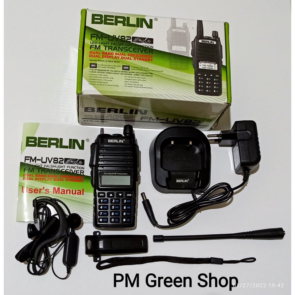 ht berlin uv 82 original garansi resmi 1 tahun dualband vhf uhf