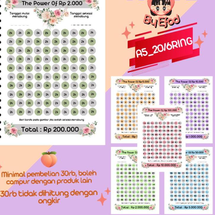 

⇲ 15 lembar A5 the power of motif bulat2 テ
