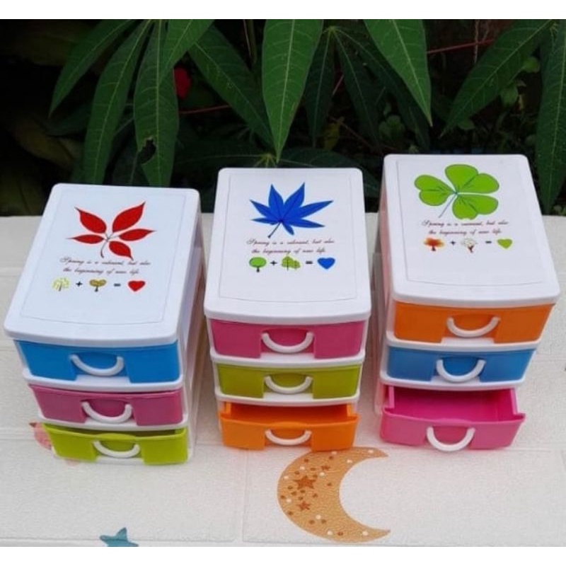 File Cabinet Susun 3 | Laci MINI 3 susun | Rak Mini Storage Ukuran 13x9x11 cm