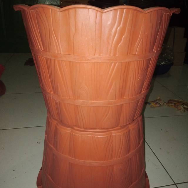 Pot 35 motif kayu