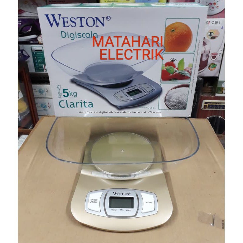 Timbangan dapur Digital / Timbangan kue 5 kg WESTON Digital clarita